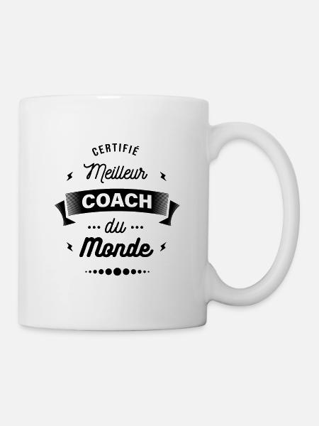 CERTIFIÉ MEILLEUR COACH DU MONDE - Mug blanc - blanc