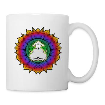 Mandala de mouton - Mug blanc - blanc - Droite