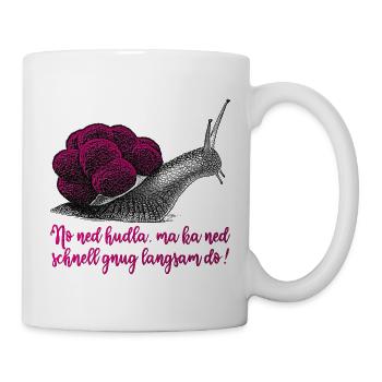 Escargot avec chapeau de bollen et souabe renard - Mug blanc - blanc - Droite