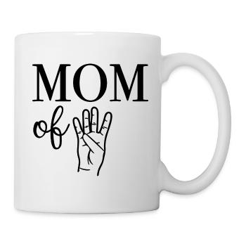 Mom of Four Mutter - Tasse - Weiß - Rechts