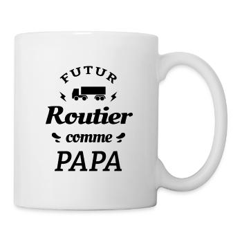 FUTUR ROUTIER COMME PAPA - Mug blanc - blanc - Droite