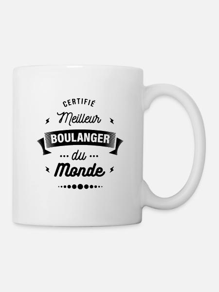 CERTIFIÉ MEILLEUR BOULANGER DU MONDE - Mug blanc - blanc