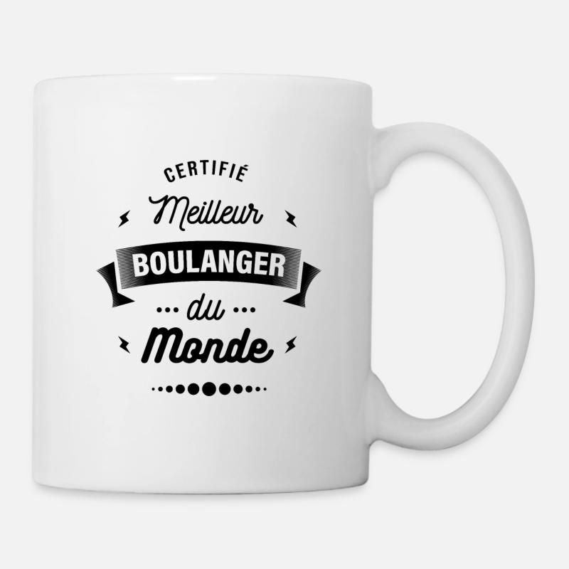 CERTIFIÉ MEILLEUR BOULANGER DU MONDE - Mug blanc - blanc