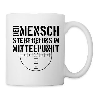 BUNDESWEHR SOLDAT GAMER MENSCH MITTELPUNKT - Tasse - Weiß - Rechts