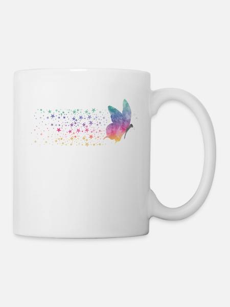 Butterfly - Rainbow Stardust - Mug blanc - blanc
