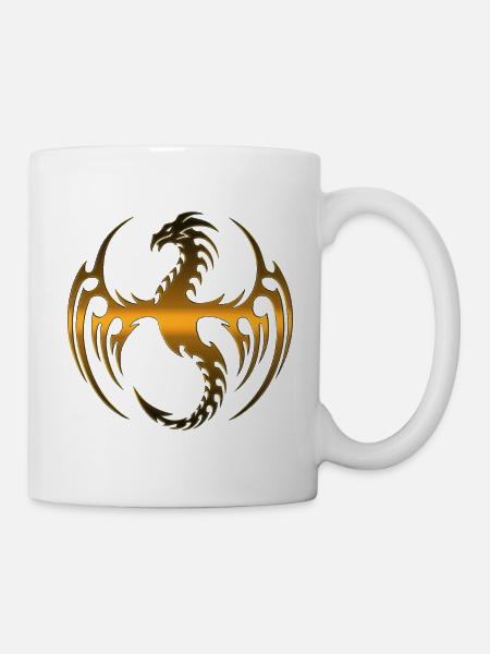 Drachen Fantasy Drachen Geist Reptilien Bestien - Tasse - Weiß
