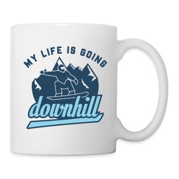 Snowboard alpin - Mug blanc - blanc - Droite