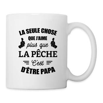 ÊTRE PÊCHEUR ET ÊTRE PAPA - Mug blanc - blanc - Droite