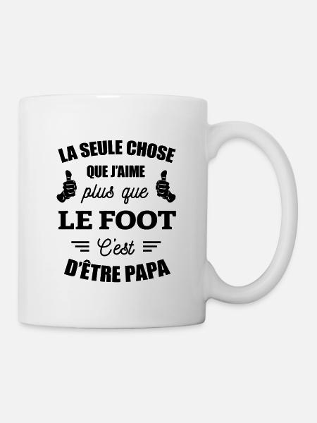 J'AIME LE FOOT ET ÊTRE PAPA - Mug blanc - blanc