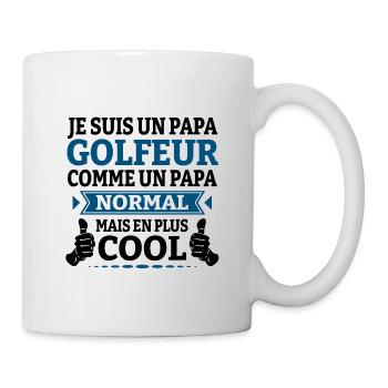 JE SUIS UN PAPA GOLFEUR - Mug blanc - blanc - Droite