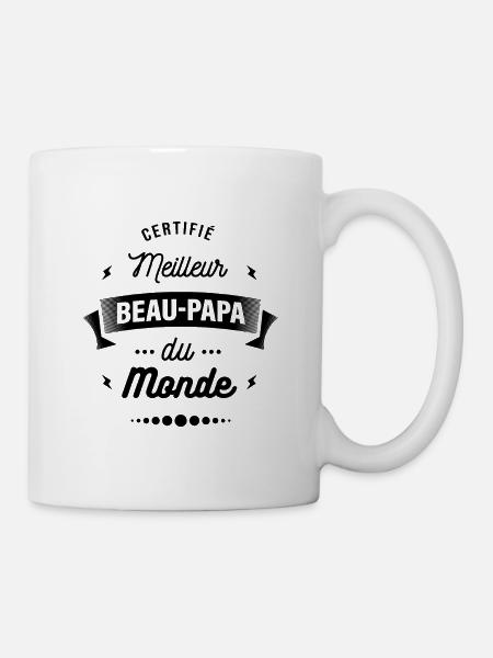 CERTIFIÉ MEILLEUR BEAU PAPA DU MONDE - Mug blanc - blanc