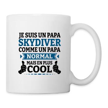 JE SUIS UN PAPA SKYDIVER - Mug blanc - blanc - Droite