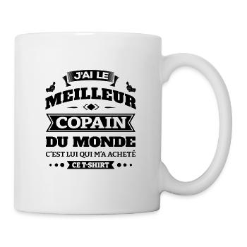 J'AI LE MEILLEUR COPAIN DU MONDE - Mug blanc - blanc - Droite