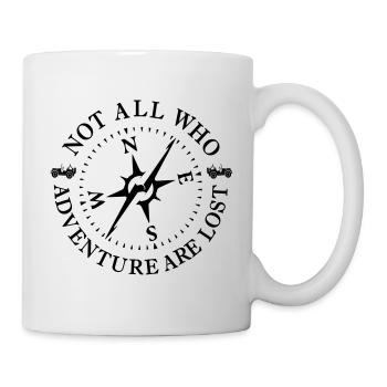 Not all who Adventure Jeep are lost - Mug blanc - blanc - Droite