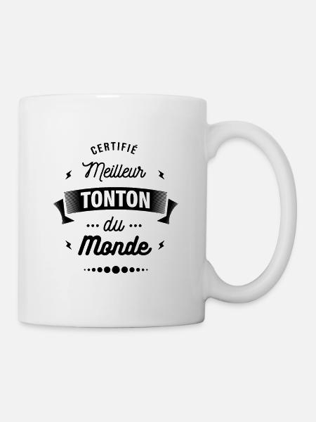 CERTIFIÉ MEILLEUR TONTON DU MONDE - Mug blanc - blanc