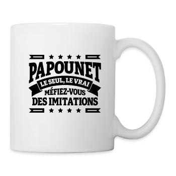 PAPOUNET LE SEUL LE VRAI - Mug blanc - blanc - Droite