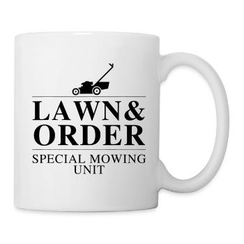 Rasen Und Ordnung Grafik - Tasse - Weiß - Rechts