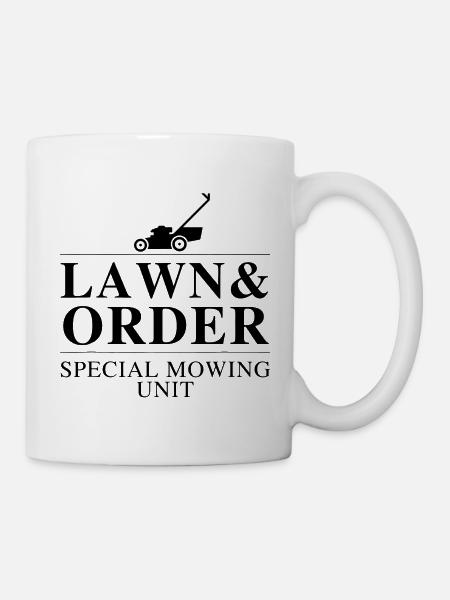 Pelouse et commande Graphique - Mug blanc - blanc