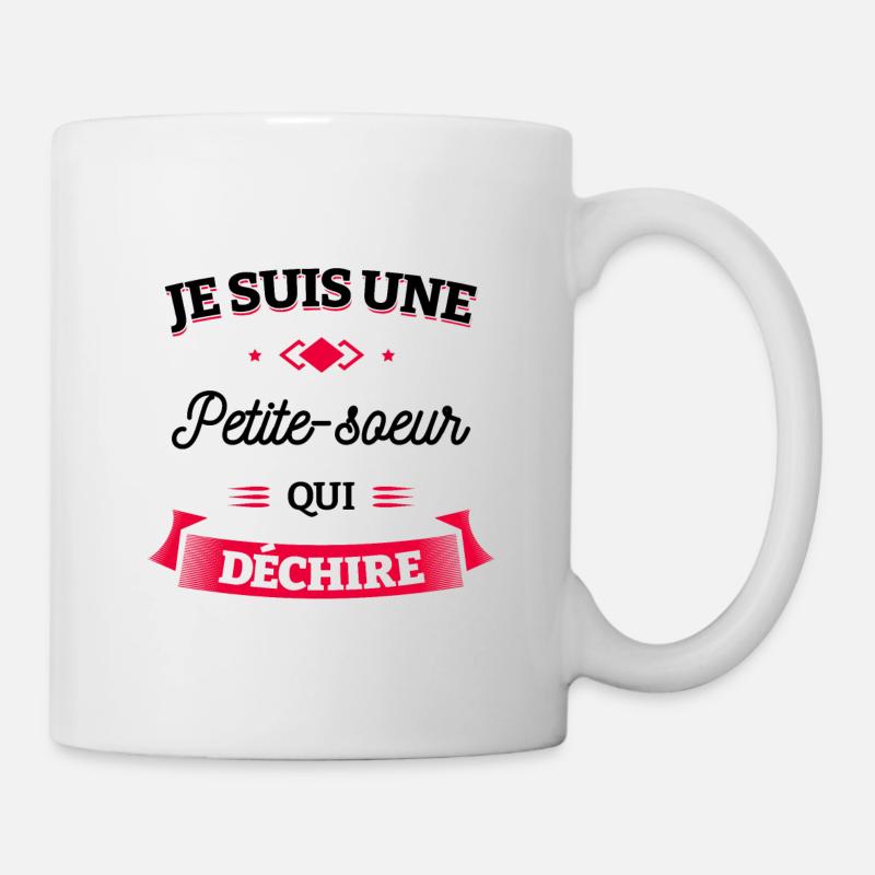 PETITE SŒUR QUI DÉCHIRE - Mug blanc - blanc