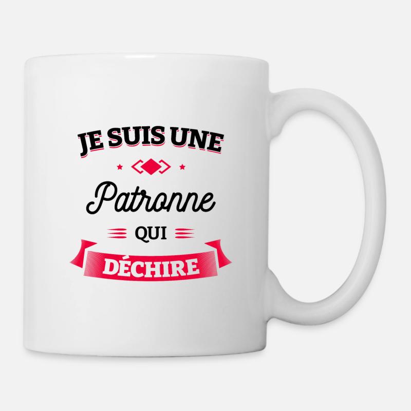 PATRONNE QUI DÉCHIRE - Mug blanc - blanc