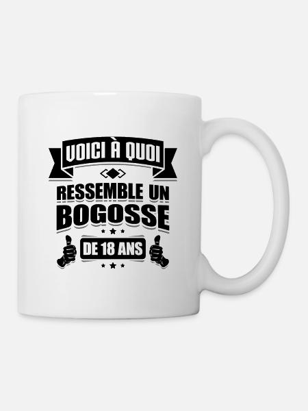 BOGOSSE DE 18 ANS - Mug blanc - blanc