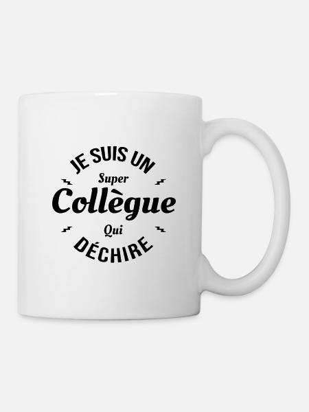 COLLÈGUE QUI DÉCHIRE - Mug blanc - blanc