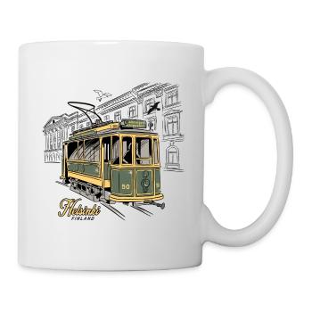 Helsinki Old Tram, Textiles, products - Mug - white - Right