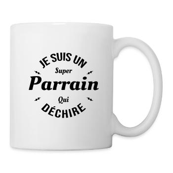 PARRAIN QUI DÉCHIRE - Mug blanc - blanc - Droite