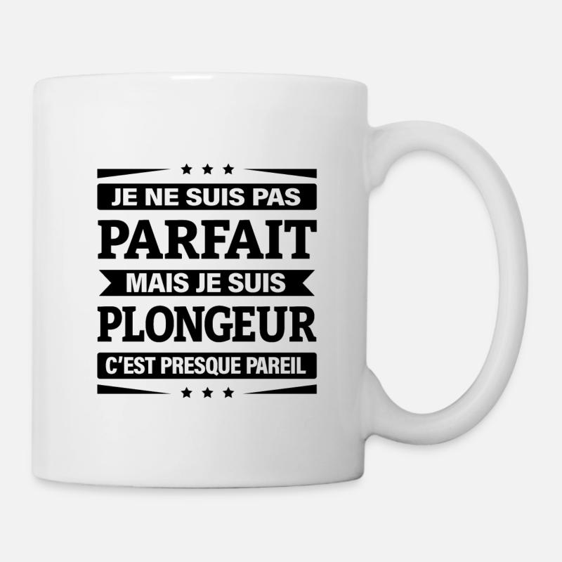 JE SUIS PLONGEUR - Mug blanc - blanc