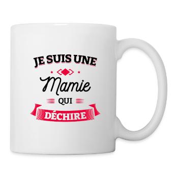 MAMIE QUI DÉCHIRE - Mug blanc - blanc - Droite