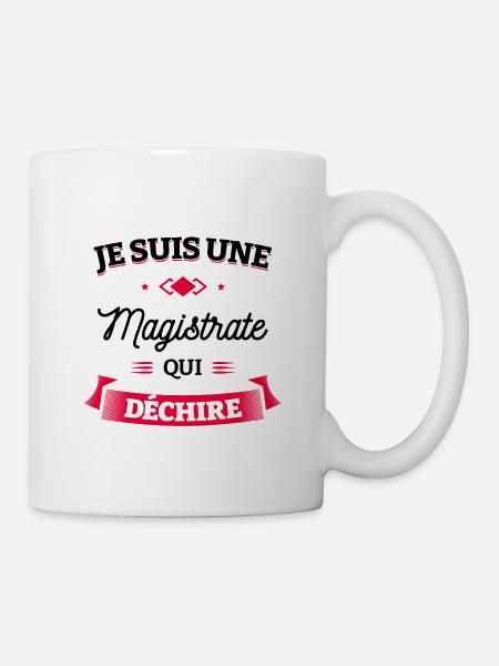MAGISTRATE QUI DÉCHIRE - Mug blanc - blanc