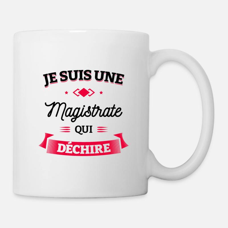MAGISTRATE QUI DÉCHIRE - Mug blanc - blanc