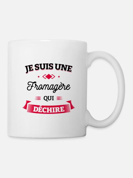 FROMAGÈRE QUI DÉCHIRE - Mug blanc - blanc