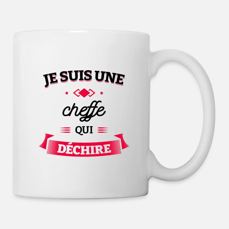 CHEFFE QUI DÉCHIRE - Mug blanc - blanc