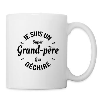GRAND-PÈRE QUI DÉCHIRE - Mug blanc - blanc - Droite