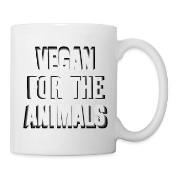 VEGAN FOR THE ANIMALS - Mug - white - Right