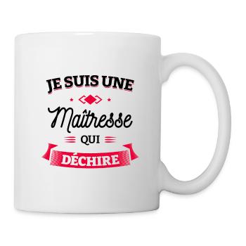 MAÎTRESSE QUI DÉCHIRE - Mug blanc - blanc - Droite