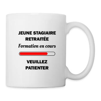 JEUNE STAGIAIRE RETRAITEE - Mug blanc - blanc - Droite
