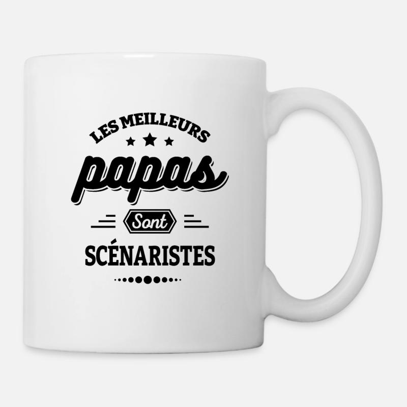 LES MEILLEURS PAPAS SONT SCÉNARISTES - Mug blanc - blanc