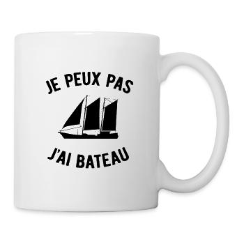 JE PEUX PAS J'AI BATEAU - Mug blanc - blanc - Droite