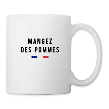 MANGEZ DES POMMES - Mug blanc - blanc - Droite