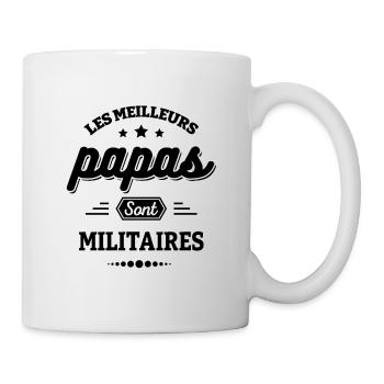 LES MEILLEURS PAPAS SONT MILITAIRES - Mug blanc - blanc - Droite
