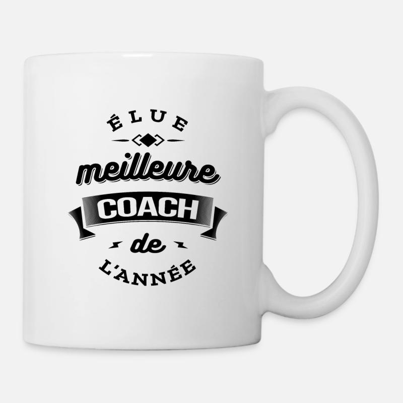 ELUE MEILLEURE COACH DE L'ANNEE - Mug blanc - blanc