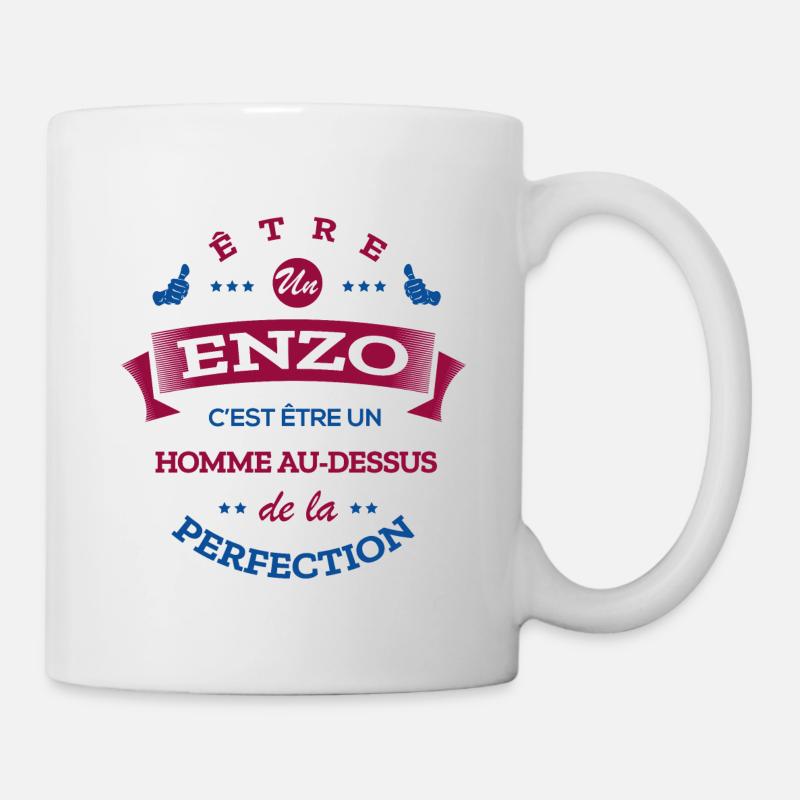 ENZO PARFAIT - NOM ENZO - Mug blanc - blanc