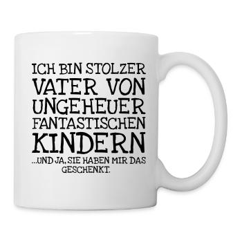 Stolzer Vater von ungeheuer fantastischen Kindern - Tasse - Weiß - Rechts