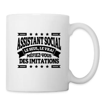 ASSISTANT SOCIAL LE SEUL LE VRAI - Mug blanc - blanc - Droite