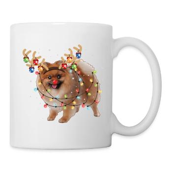 Noël Poméranien Lover Noël Chien Cadeau - Mug blanc - blanc - Droite