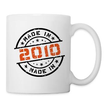 Anniversaire de naissance Born En 2010 - Made in 2010 - Mug blanc - blanc - Droite