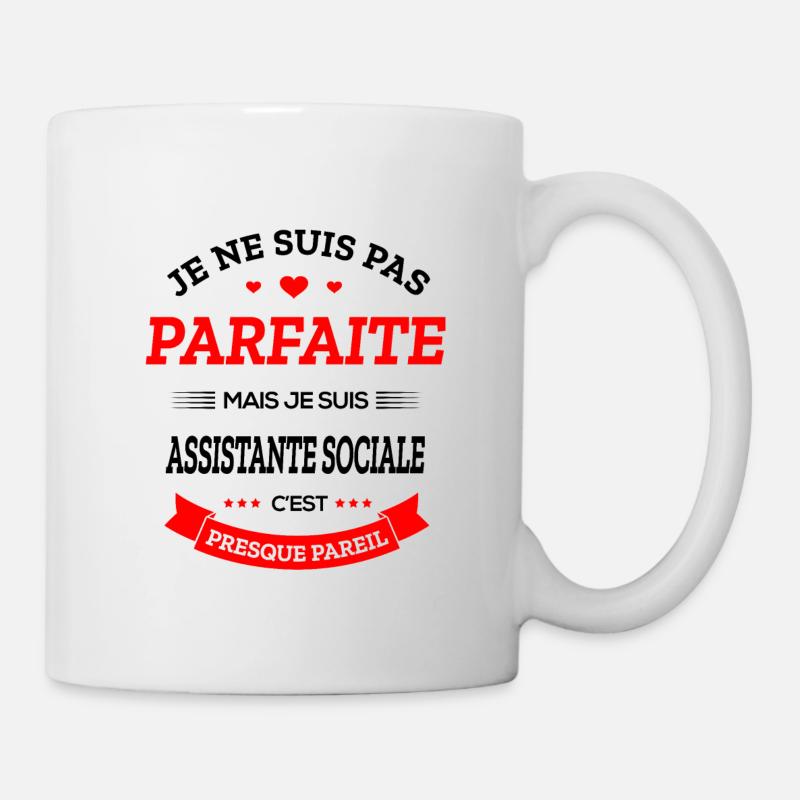 ASSISTANTE SOCIALE PARFAITE - Mug blanc - blanc