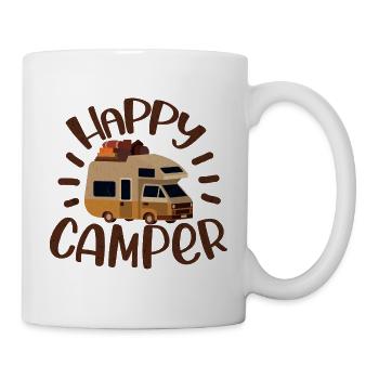 Happy Camper, Amateur de randonnée et de camping, Cadeau de camping-car - Mug blanc - blanc - Droite